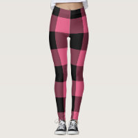 Pink & Black Buffalo Plaid Chequered