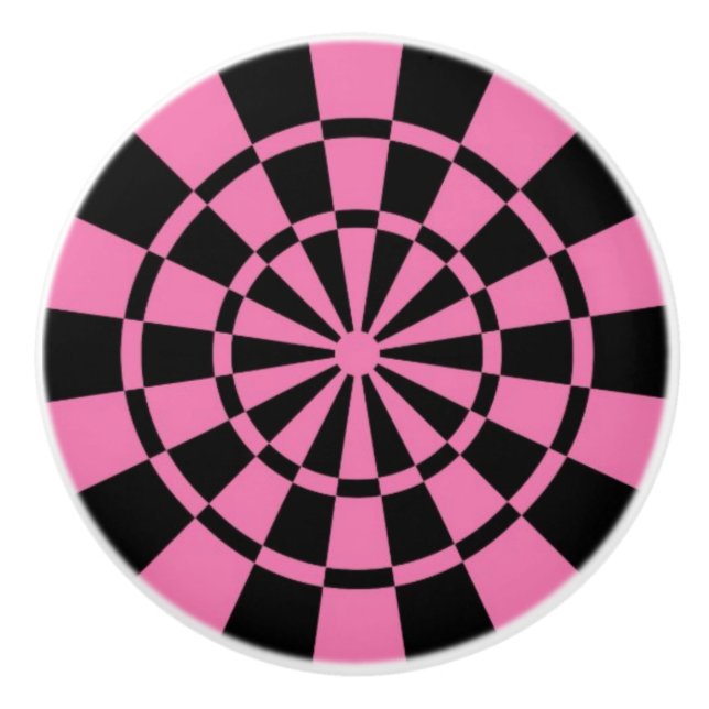 pink,black ceramic knob (Front)