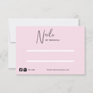 Pink Black Chic Press On Nail Display Card