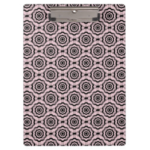 Pink Black Flower Seamless Pattern Clipboard