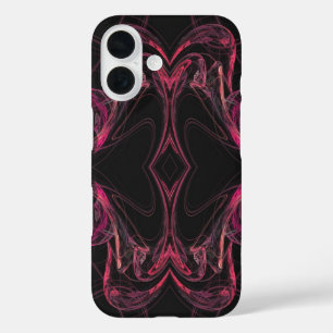Pink & Black Fractal phone Case