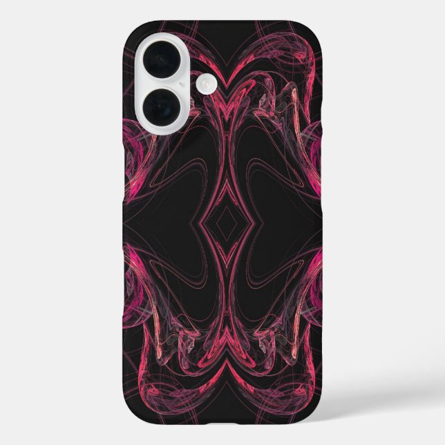 Pink & Black  Fractal phone Case (Back)