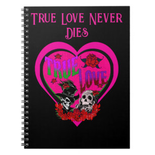 Pink & Black Gothic Lovers True Love Custom Notebook