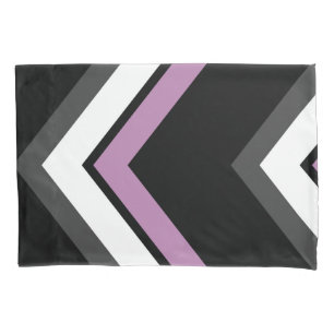 Pink, black, grey and white Chevron Pillowcase
