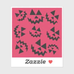 Pink & black Jack o’ lantern faces
