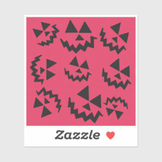 Pink & black Jack o’ lantern faces