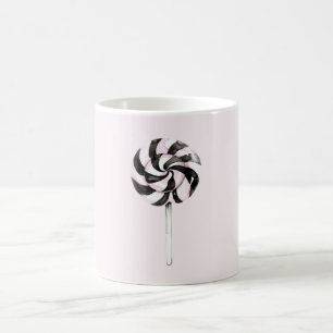 Pink Black Lollipop Sucker Coffee Mug