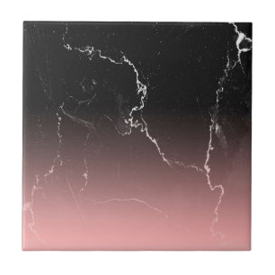 Pink & Black Marble Ceramic Tile