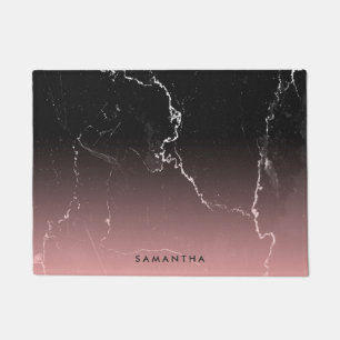 Pink & Black Marble Doormat