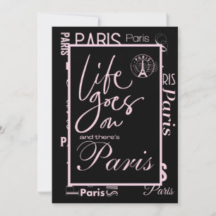 Pink, & black paris them announcement