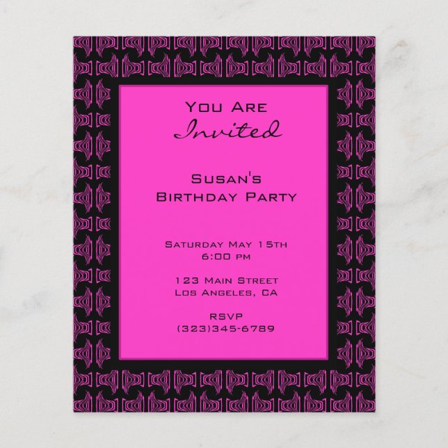Pink black pattern party (Front)
