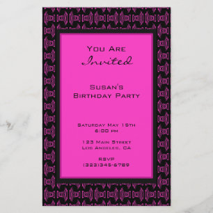 Pink black pattern party