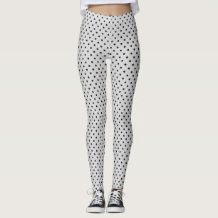 Pink black polka dot leggings