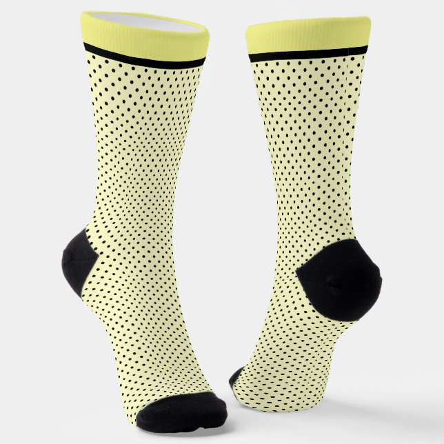 Pink black polka dot socks (Angled)