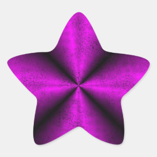 Pink Black Rainbow in Elephant Skin Leather Optik Star Sticker
