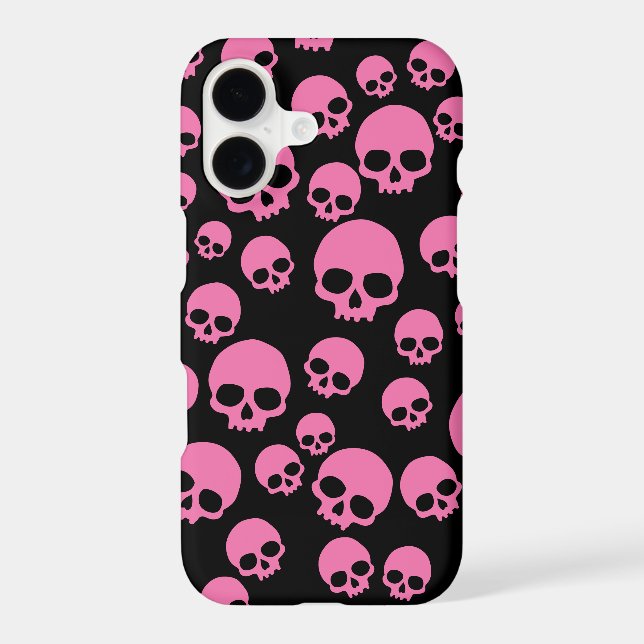 Pink Black Random Skulls Pattern (Back)