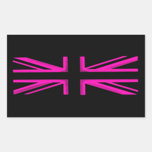 Pink black razberry stylish London flag sticker