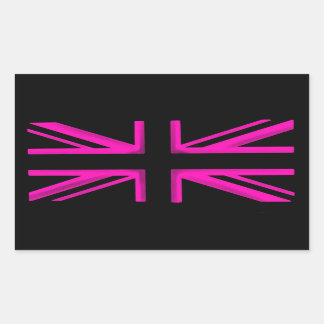 Pink black razberry stylish London flag sticker