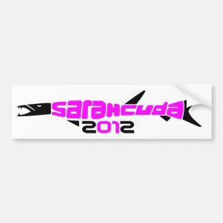 Pink Black SarahCuda Bumper Sticker