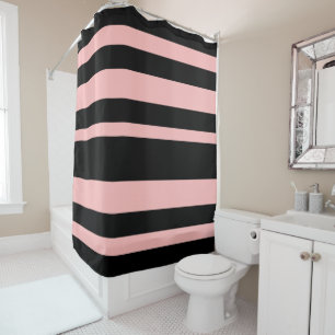 Pink & Black Shower Curtain