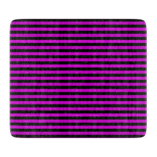 Pink Black Stripes Seamless Pattern Cutting Board