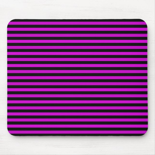 Pink Black Stripes Seamless Pattern Mouse Pad (Front)