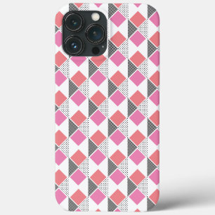 pink & black triangle pattern aesthetic  iPhone 13 pro max case