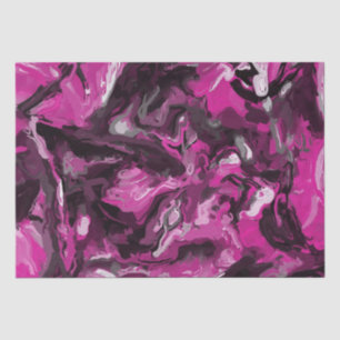 Pink, Black, White and Grey Swirls Tissue Paper