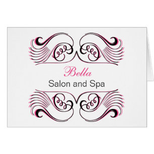 pink black & white Chic Business Thank You Cards