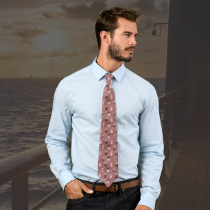 Pink Black White Pineapple Tie