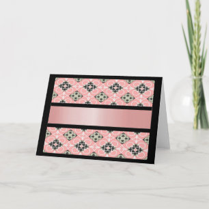 Pink Blank Greeting Card-MVB Pink Design 10 W STRP Card