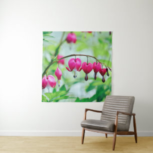 Pink Bleeding heart Flower Elegant Pretty Tapestry