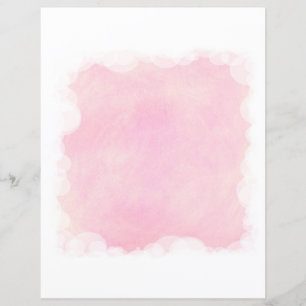 Pink Blends White Clouds Baby Scrapbook Paper