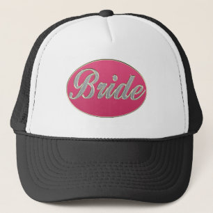 Pink Bling Bride Trucker Hat