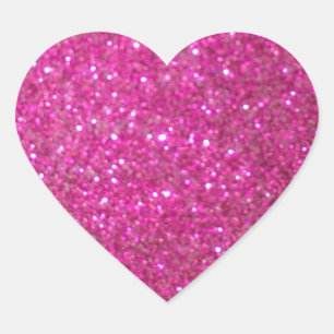 Pink Bling, shiny and sparkling Heart Sticker