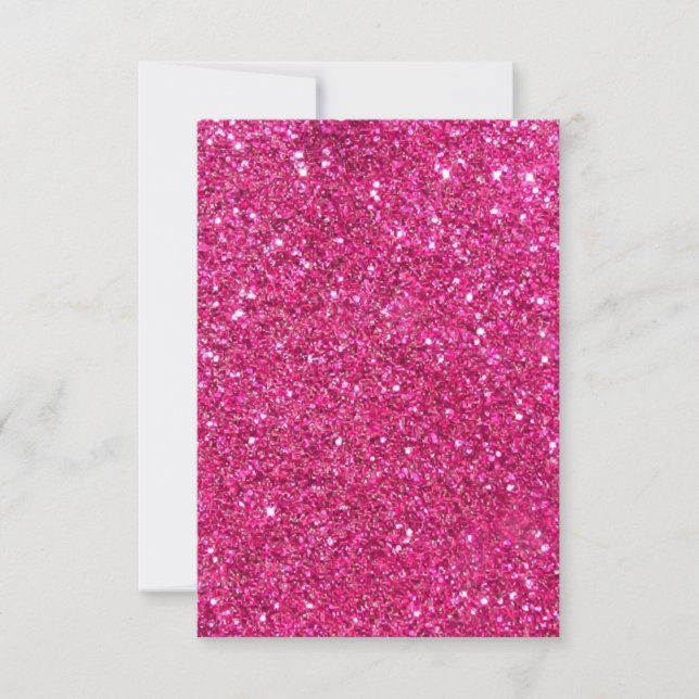 Pink Bling Thank You Note Card (Front)