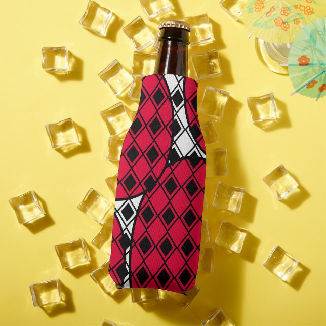 Pink Blob Harlequin  Bottle Cooler (In Situ Summer)