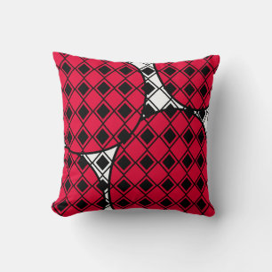 Pink Blob Harlequin  Cushion