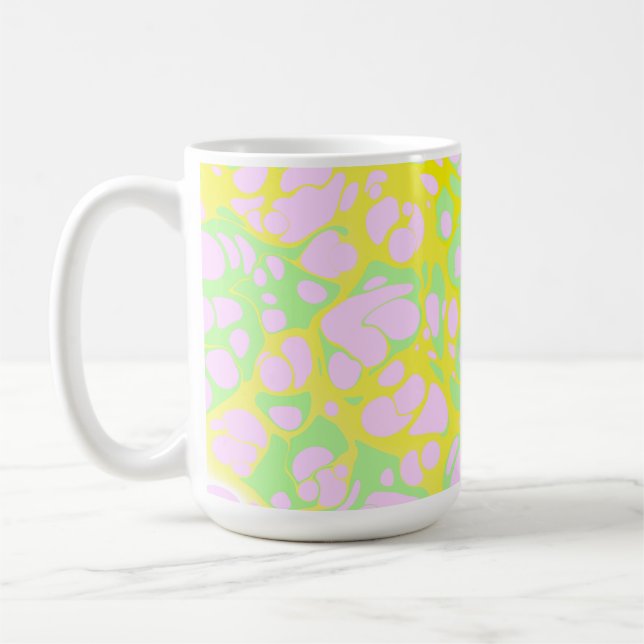 Pink Blobs Coffee Mug (Left)