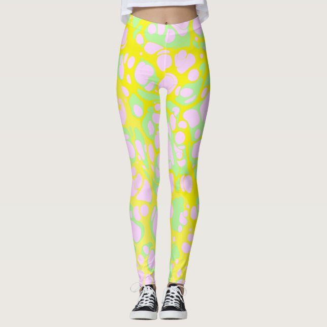 Pink Blobs Leggings (Front)