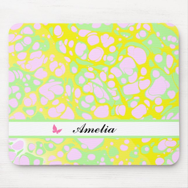 Pink Blobs Mouse Pad (Front)