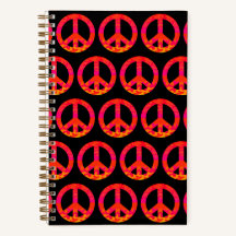 Pink blobs Peace Symbol