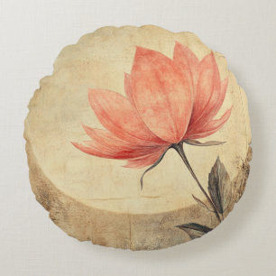Pink Bloom & Moonlit Serenity Round Cushion
