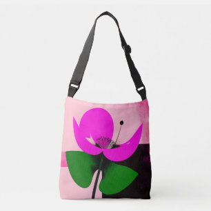 Pink Bloom with Green Leaves Tote Bag