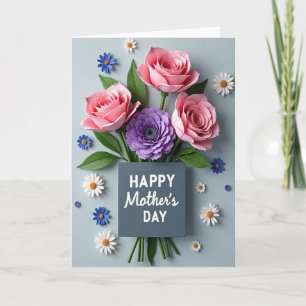 Pink Blooms Celebration Card