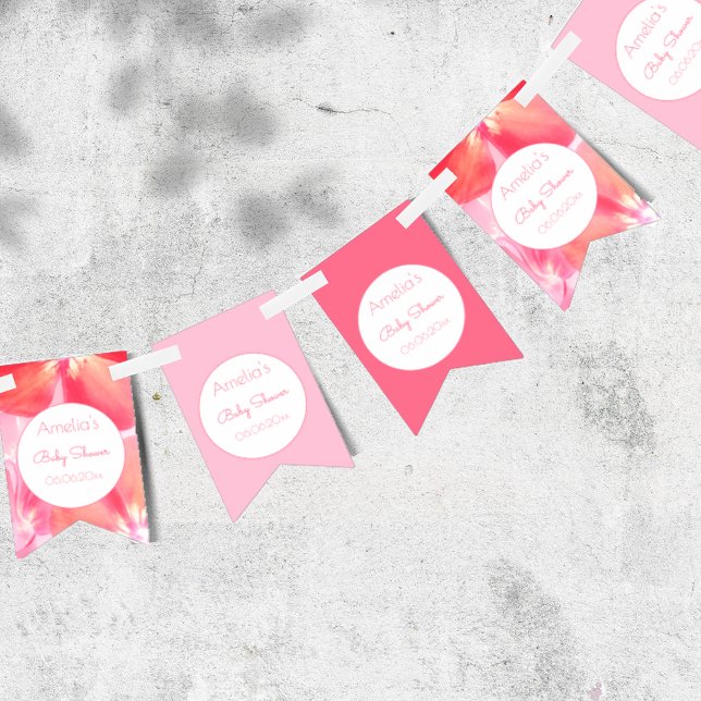 Pink Blossom  Baby Shower  Bunting (Baby in bloom bunting to make your heart melt)