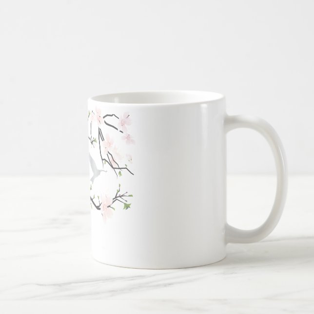 Pink Blossom Bird Coffee Mug (Right)
