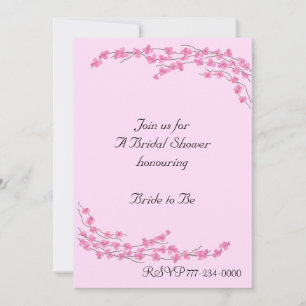 Pink Blossom Bridal Shower Invitation