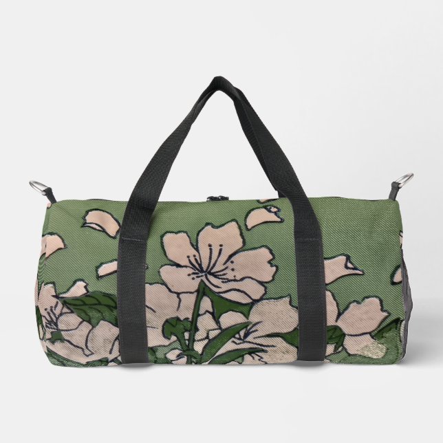 Pink Blossom Cascade Duffle Bag (Front)