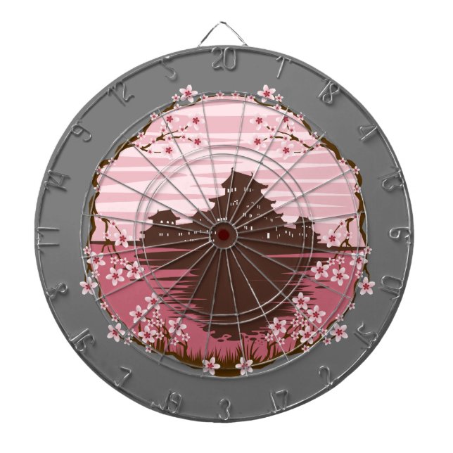 Pink Blossom   Dartboard (Front)